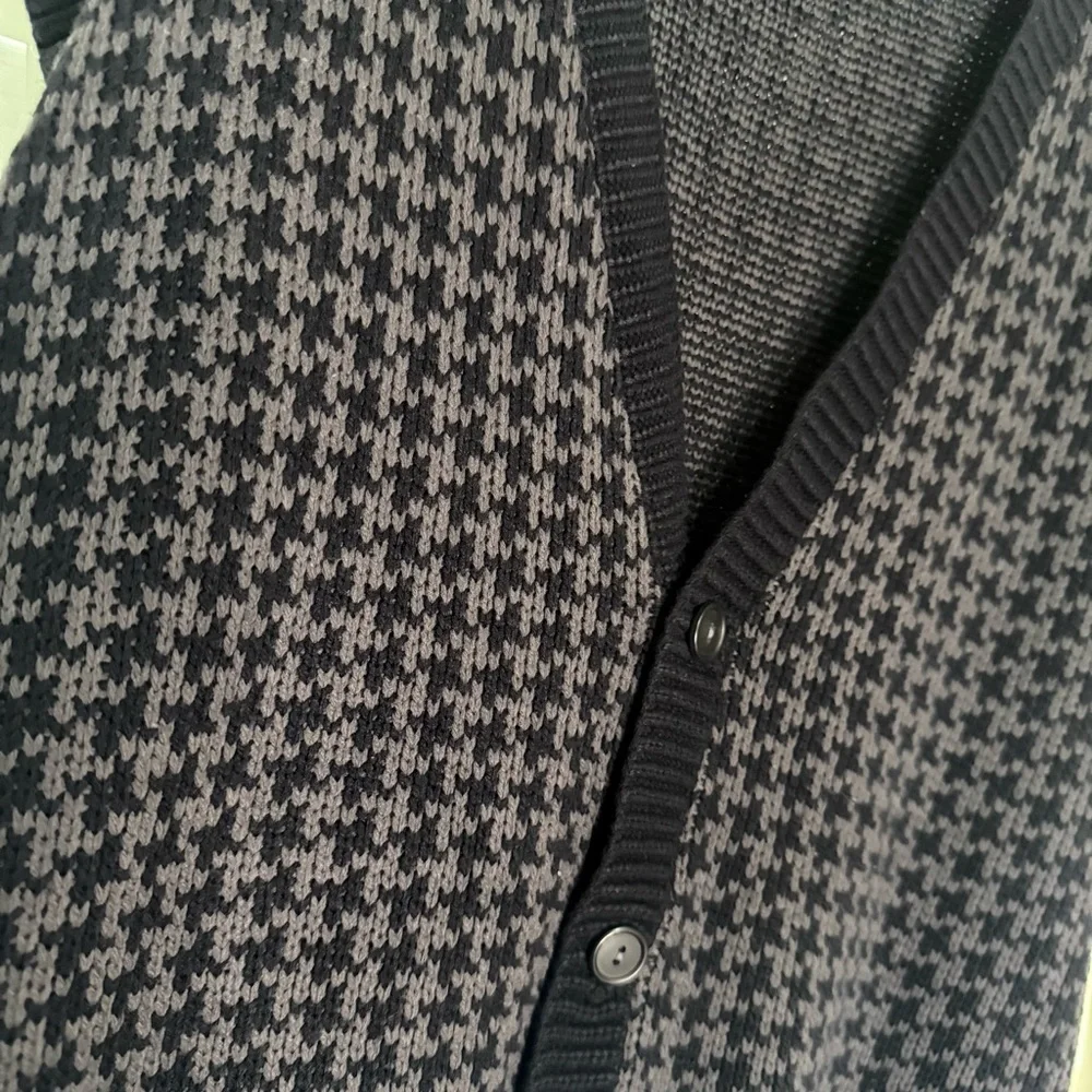 Vintage 90s Houndstooth Sweater Vest Magnetic Force Dark Academia Grandpa Core L